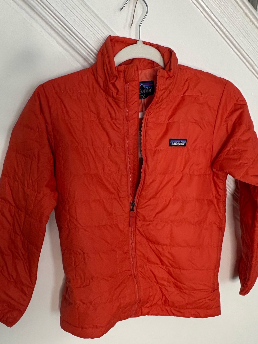 Kids Patagonia Nano Puff Pimento Red Quilted Jacket